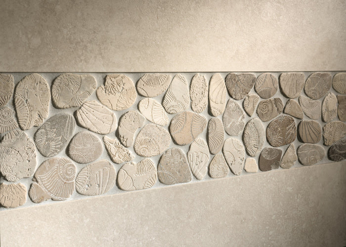 Light Color Fossil Pebbles 12x12 Natural Stone Mosaic Tile 3