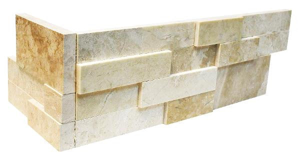 Diana Royal 6x24 Natural Marble Ledger Corner Marble Tile 1