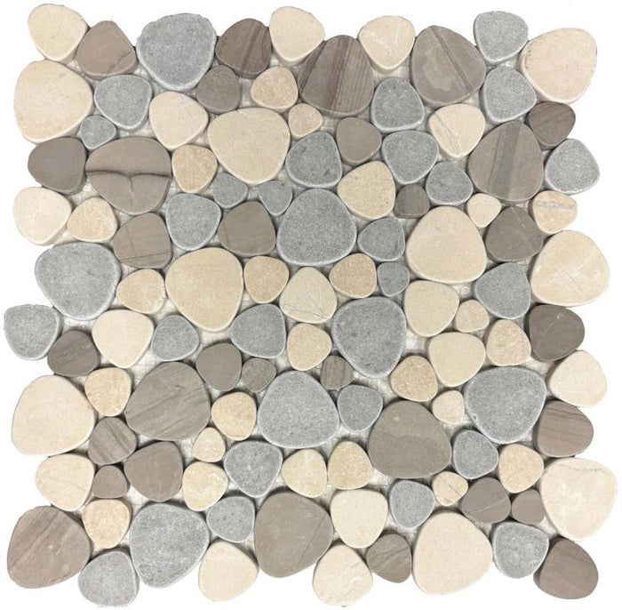 Marmol Huron Mix Marble Mosaic Tile 12x12 Sheet 1