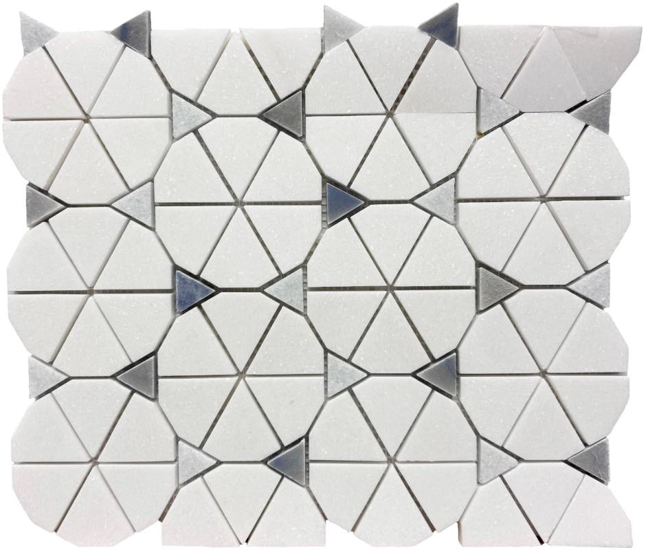 Sol Wheel 12x12 Marble Mosaic Tile