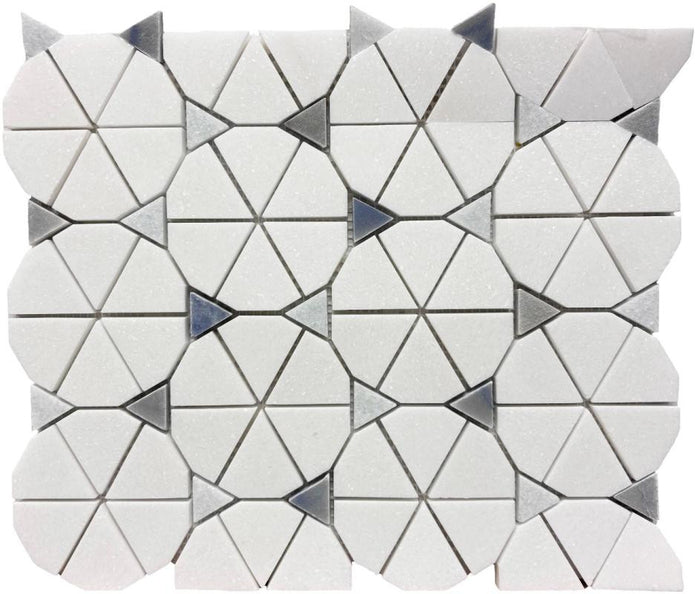 Sol Wheel 12x12 Marble Mosaic Tile 1