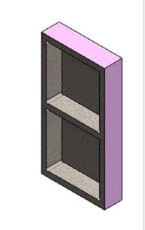 Double Square Niche 14-1/4" x 27-3/4" 1