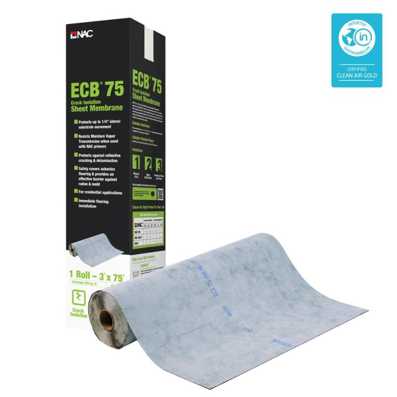 Membrana de aislamiento de grietas antifractura NAC ECB 75, rollo de 3 pies