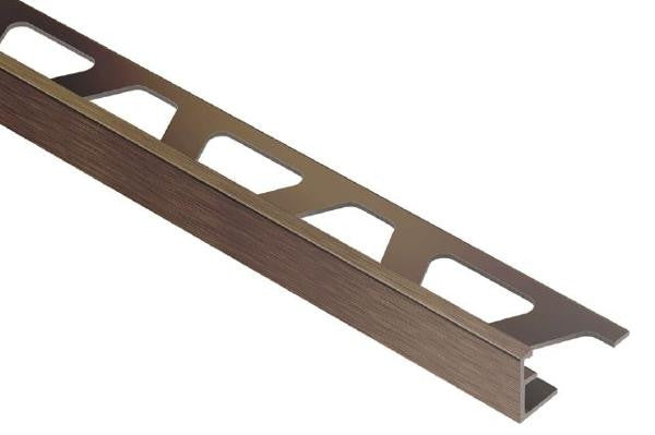 Schluter JOLLY 3/8" Aluminum Edge Trim, Antique Bronze 1