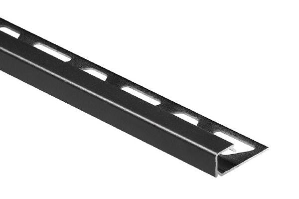 QUADEC Square Edge Tile Trim 3/8" Matte Black 1