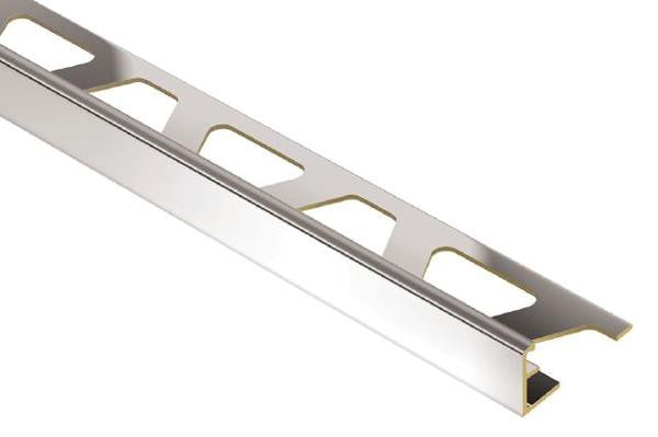 Schluter JOLLY 3/8" Aluminum Edge Trim, Polished Chrome