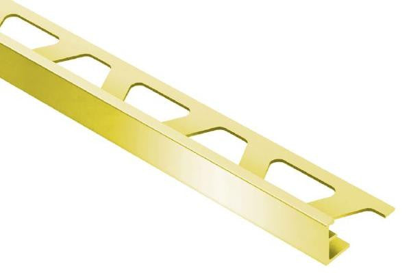 Schluter JOLLY 3/8" Aluminum Edge Trim, Polished Brass
