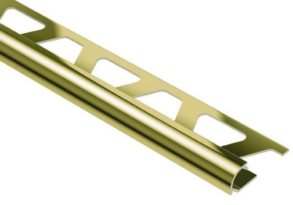 Schluter RONDEC 1/2" Polished Brass Aluminum Bullnose Trim