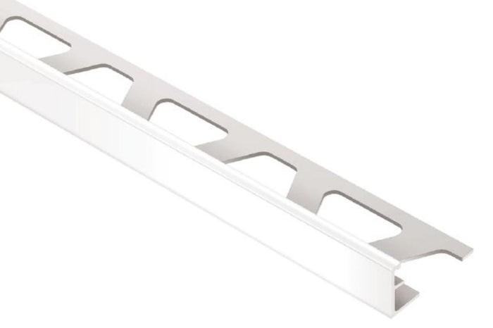 JOLLY 5/16" Bright White Aluminum Tile Edge Trim 1