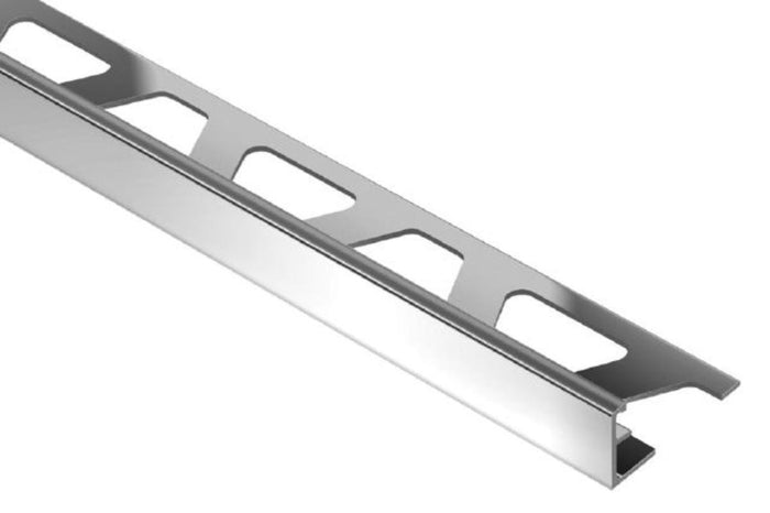JOLLY 3/8" x 10' Polished Chrome Aluminum Tile Edge Trim 1