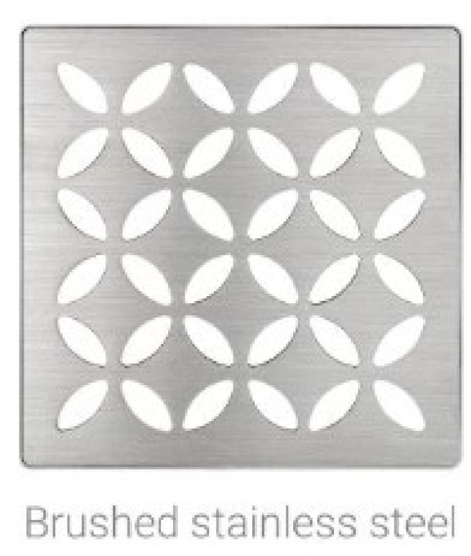 Schluter KERDI-DRAIN 4" Floral Brushed Nickel Grate