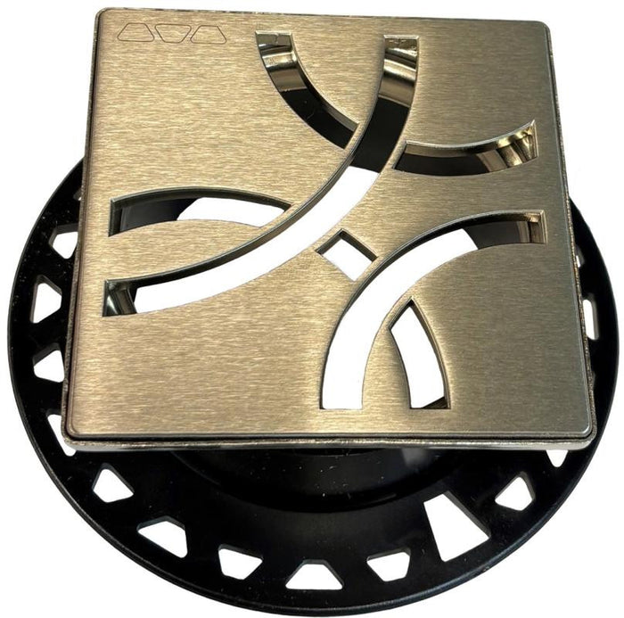Schluter KERDI-DRAIN 4" Curve Brushed Nickel Grate 1
