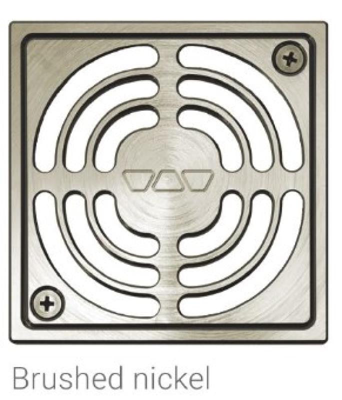 Schluter KERDI-DRAIN 4" Contour Brushed Nickel Grate 1