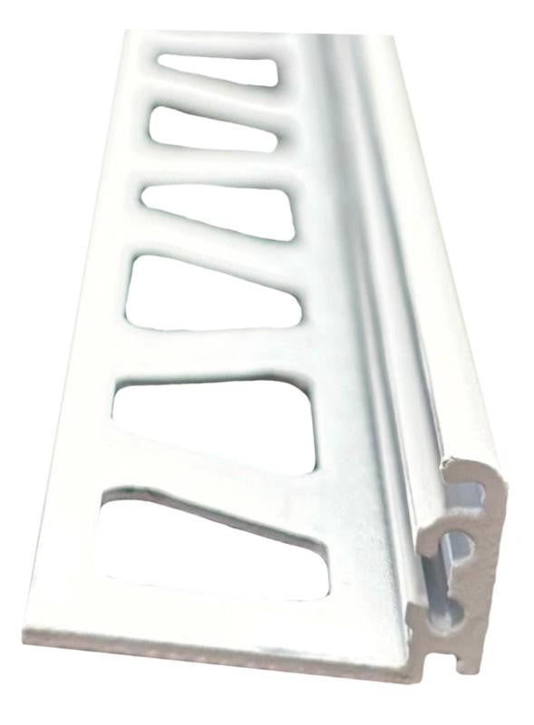 Schluter JOLLY 10' 1/2" Aluminum Matte White Edge Trim 1