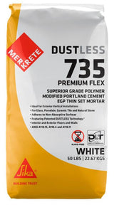 Merkrete 735 PremiumFlex Best-Grade Tile Mortar, White, 50 lb