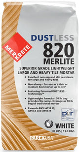 Merkrete 820 Merlite Lightweight Wall Mortar, White, 30 lb