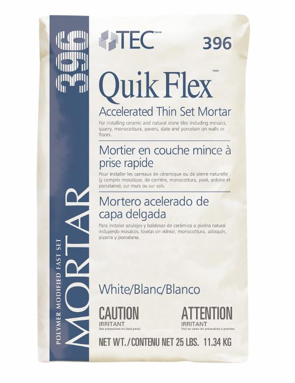 TEC 396 Quik Flex White Tile Mortar 25 lb