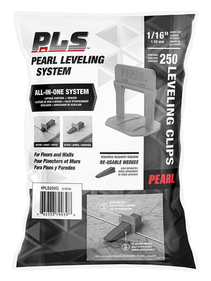 PLS Gray 1/16" Tile Leveling Clips 250-Pack