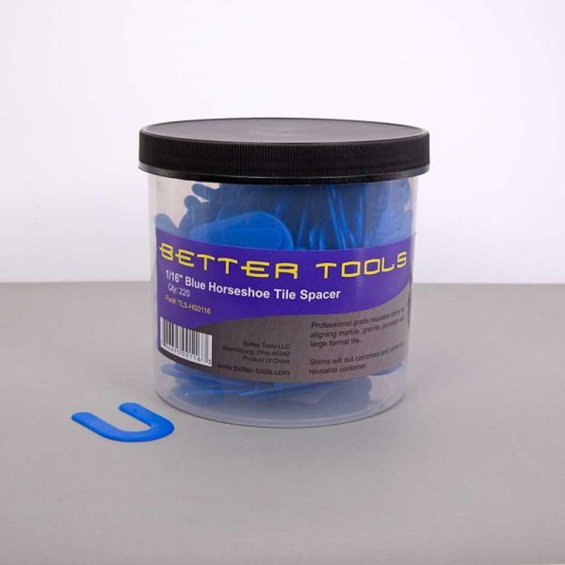 Blue Horseshoe Tile Spacers 1/16" 400 Pack
