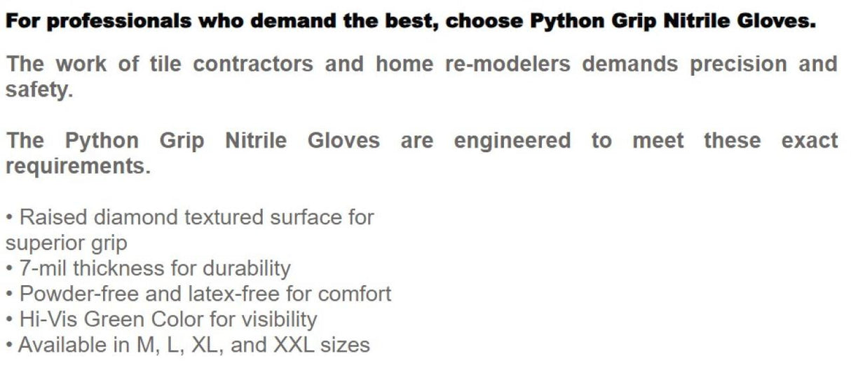 Python Grip Nitrile Gloves, XX-Large, 90 Count