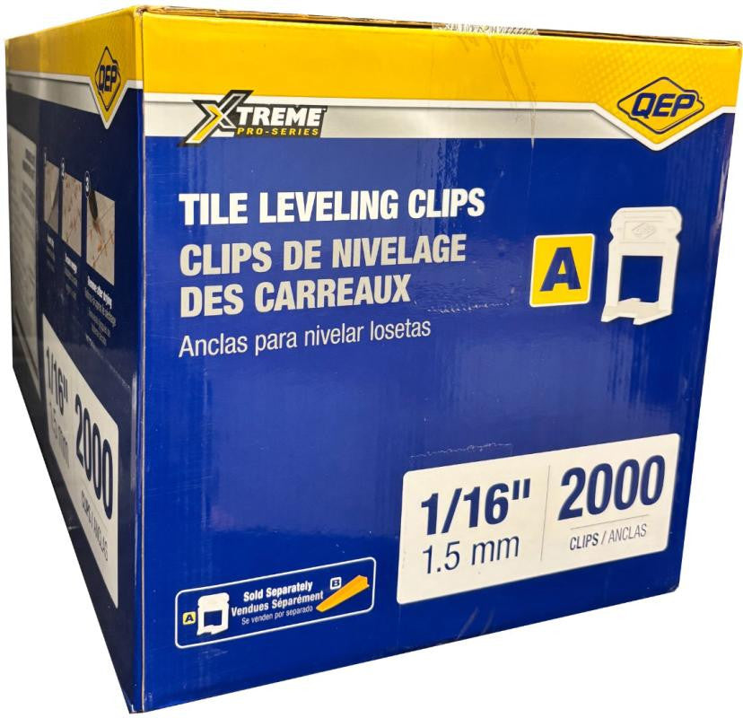 QEP Xtreme LASH 1/16 in Tile Leveling Clips, 2000-Pack