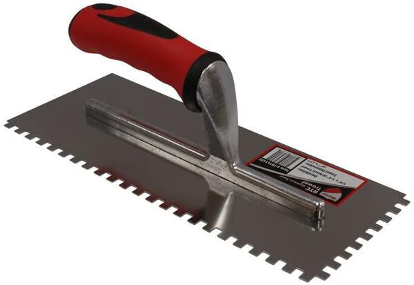 Stainless Steel 1/4" x 1/4" Square Notch Trowel
