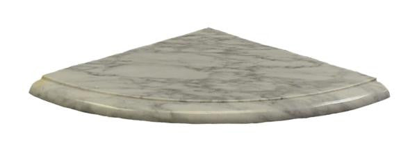 White Carrara Corner Shower Shelf 8x8 - Polished