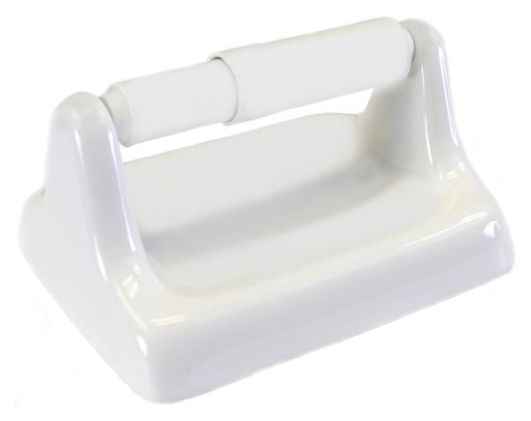 White Ceramic Toilet Paper Holder 5x6