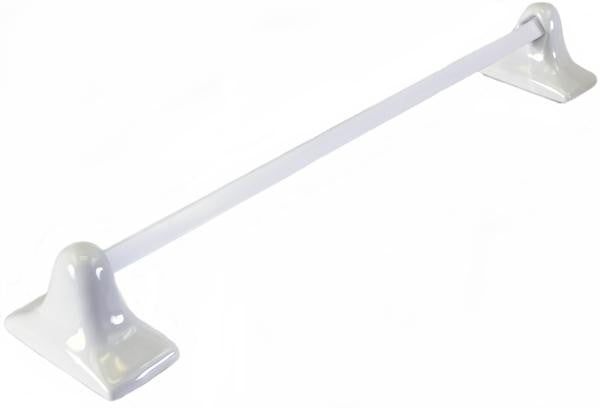 Roca 24" Ceramic Towel Bar and Post, White 1