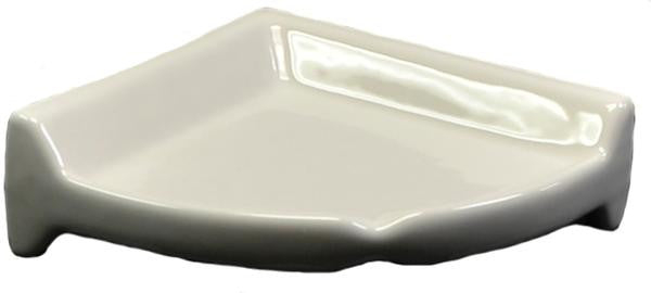 White Ceramic Corner Shelf 9x9
