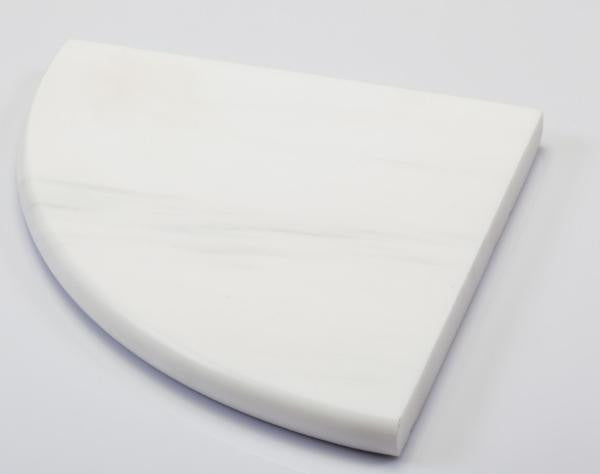 Bianco Venato Marble Corner Shelf 9" - Honed
