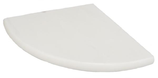 Snow White Marble Corner Shower Shelf 9"