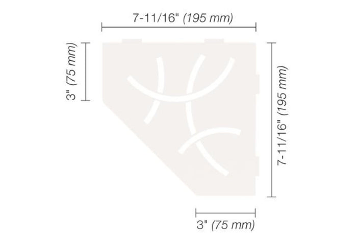 Schluter Curve Shower Shelf - Matte White 1
