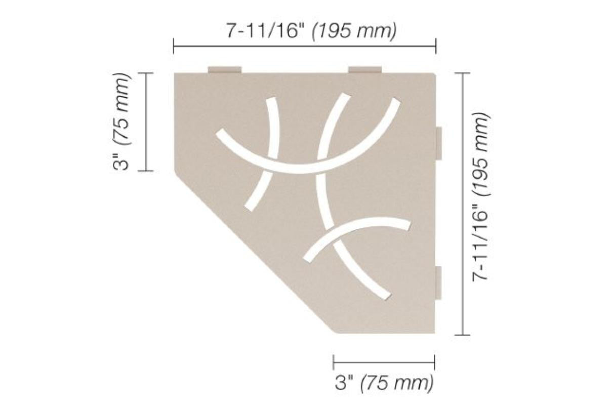 Schluter Curve Shower Shelf - Cream
