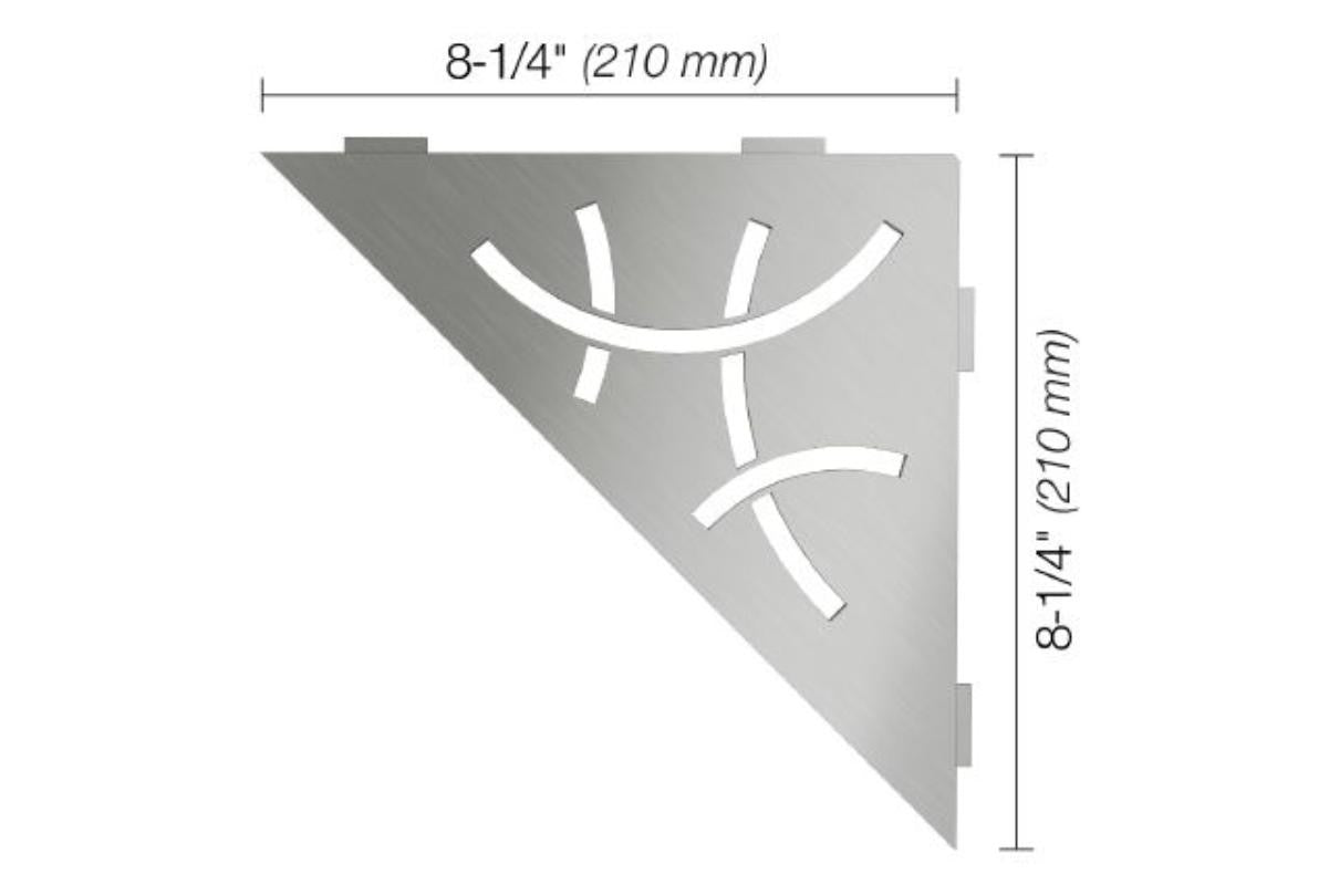 Schluter Curve Triangular Shelf - Brushed SS