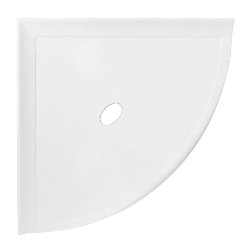 Metro Retrofit 10" Matte Bright White Cast Stone Corner Shelf