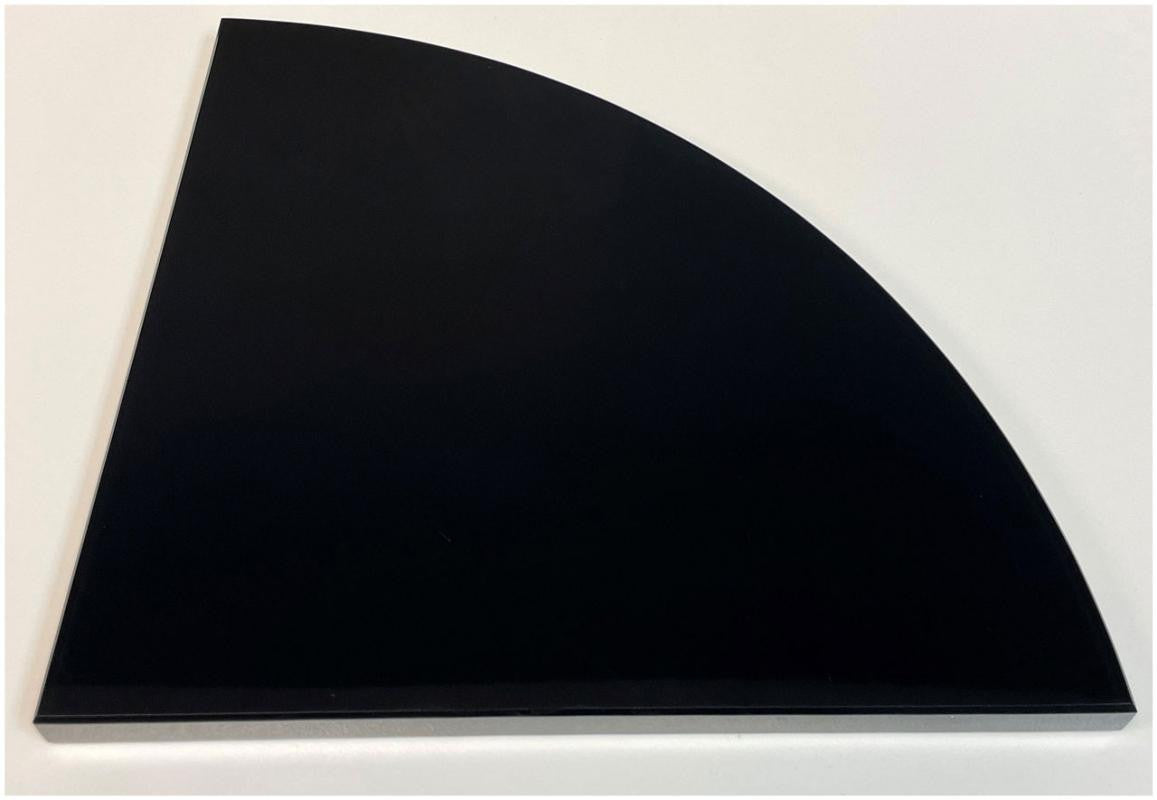 Black Glass Corner Shelf 9x9