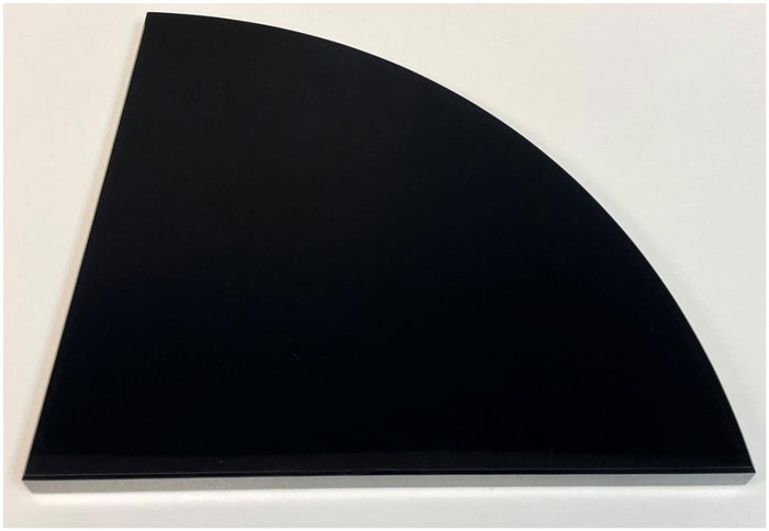 Black Glass Corner Shelf 9x9 1