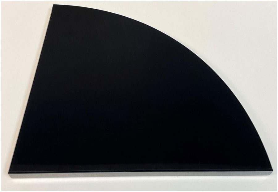 Black Glass Corner Shelf 9x9