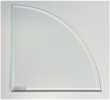 Super Clear Glass Corner Shelf 9x9