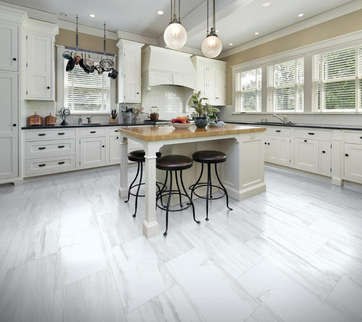 V-Lux Vein Cut Grey 12x24 Stone Look Luxury Vinyl Tile