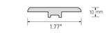Silk Grey LVT T-Molding 94"