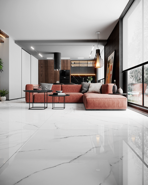 Olimpo 48x48 Baldosa de Porcelana Pulida con Aspecto de Mármol