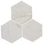 Calacatta 6 hex glass mosaic tile