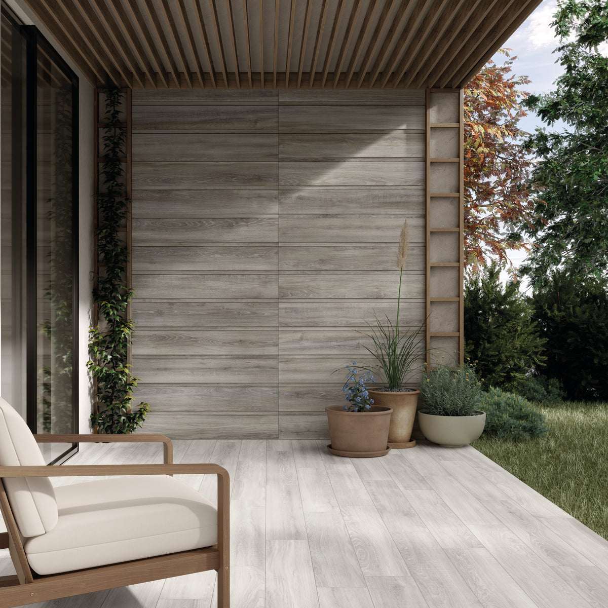 Ikon Alps 8x48 Grey Wood Look Porcelain Plank Tile