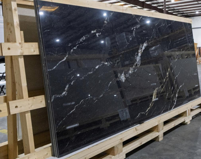 Perpetual Belvedere Dark Polished 48x109 Marble Look Porcelain Panel Porcelain Tile 4