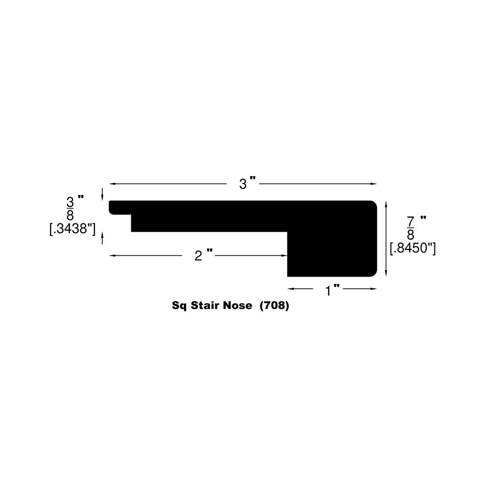 Advantage Sea Cloud Engineered Hardwood Square Stair Nose