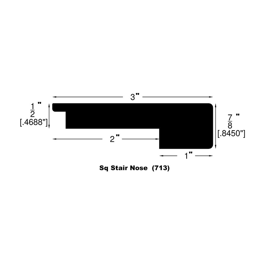 Westport Snow Cloud Engineered Hardwood Square Stair Nose