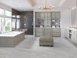 Modern bathroom with beautiful tile floor