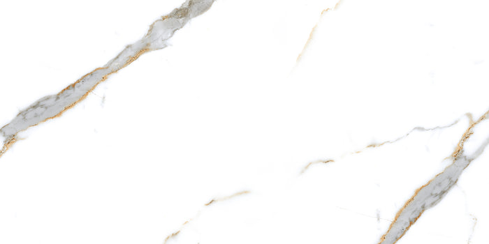 Calacatta Gold 24x48 Polished Marble Look Porcelain Tile 3